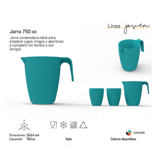 Jarra plastica glam por mayor - Bazar Mayorista