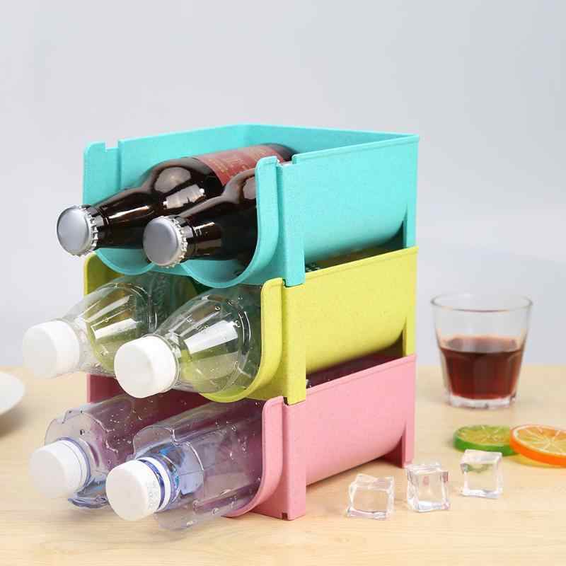 Porta botellas apilable
