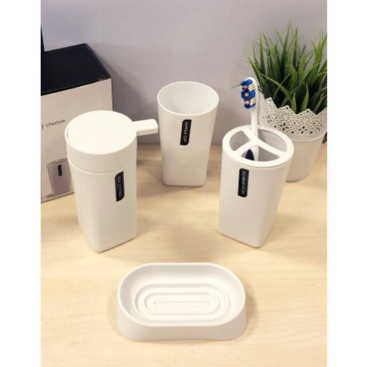 Set de baño blanco