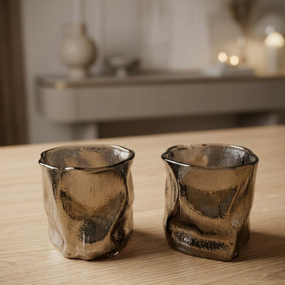 Set x6 vasos bajos glacier grey