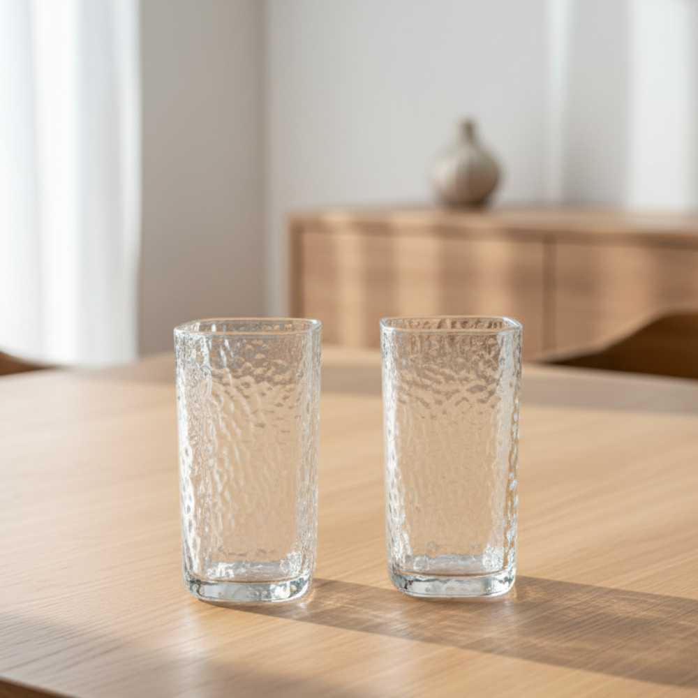 Set x6 vasos square mouth altos Tornasol