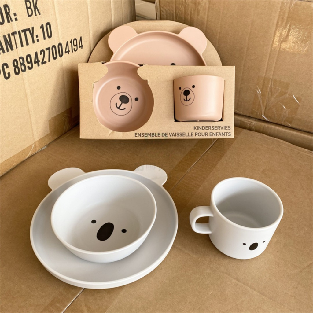 Set de platos y cuenco Oso y koala