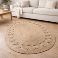 Alfombra Sol Oval con borde