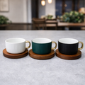 Taza ceramica Line wood