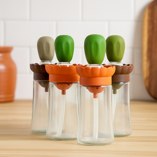 Aceitero con pincel de silicona por mayor - Bazar Mayorista