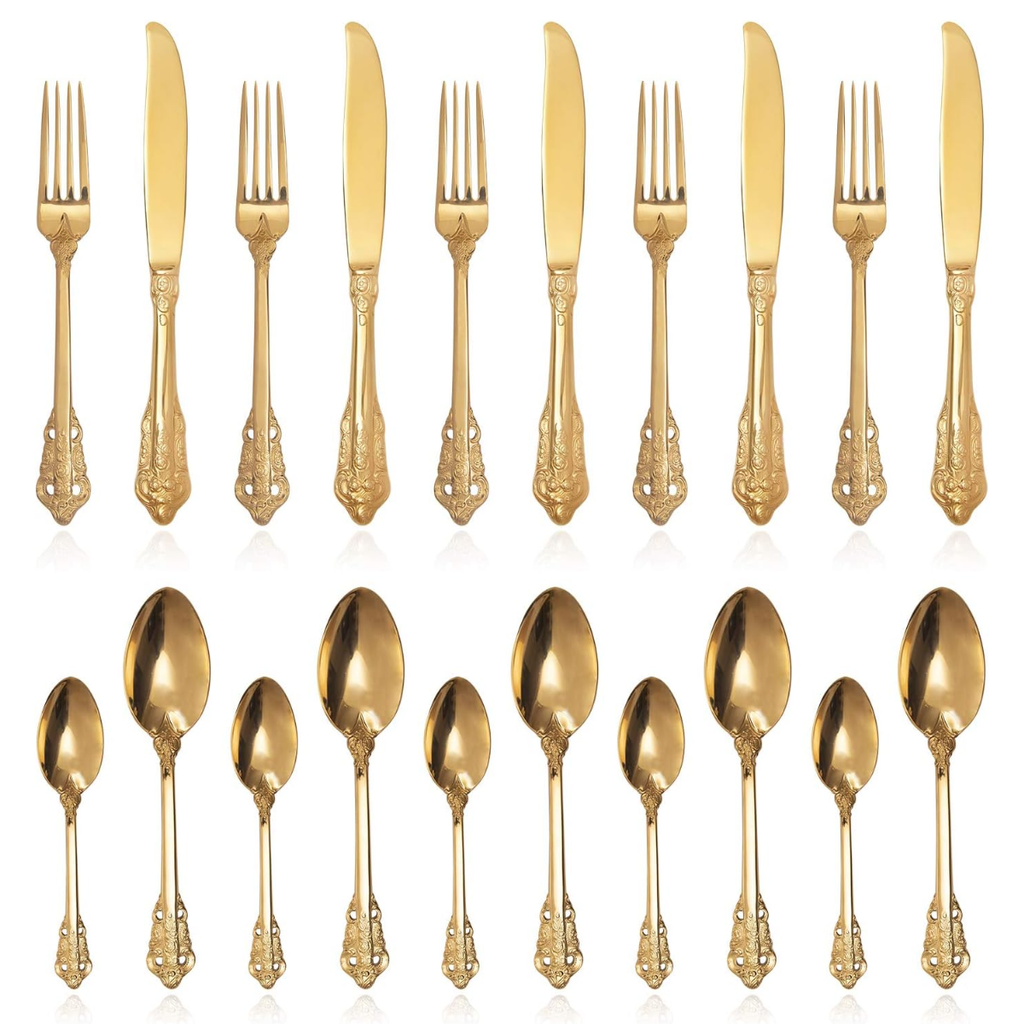 Cubiertos Set x24 Dorados