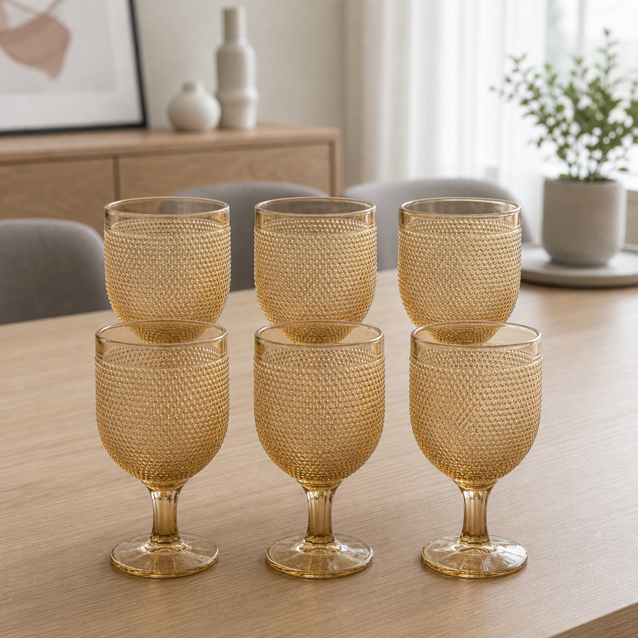 RM42-47 - Set x6 copas de vino Dot gold