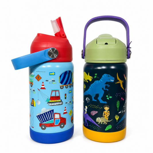 Botella Infantil con Sorbete de Silicona 500 ml sobre fondo blanco