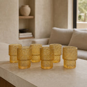 Set x6 Vasos de vidrio chicos Margarita Gold