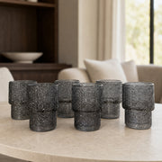 Set x6 Vasos de vidrio chicos Margarita Grey