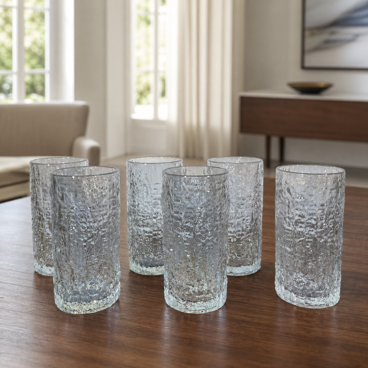Set x6 Vasos largos de agua Alaska Colorfull