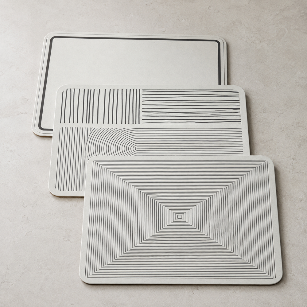 Tres diseños del Individual de Cocina 30 x 40 cm