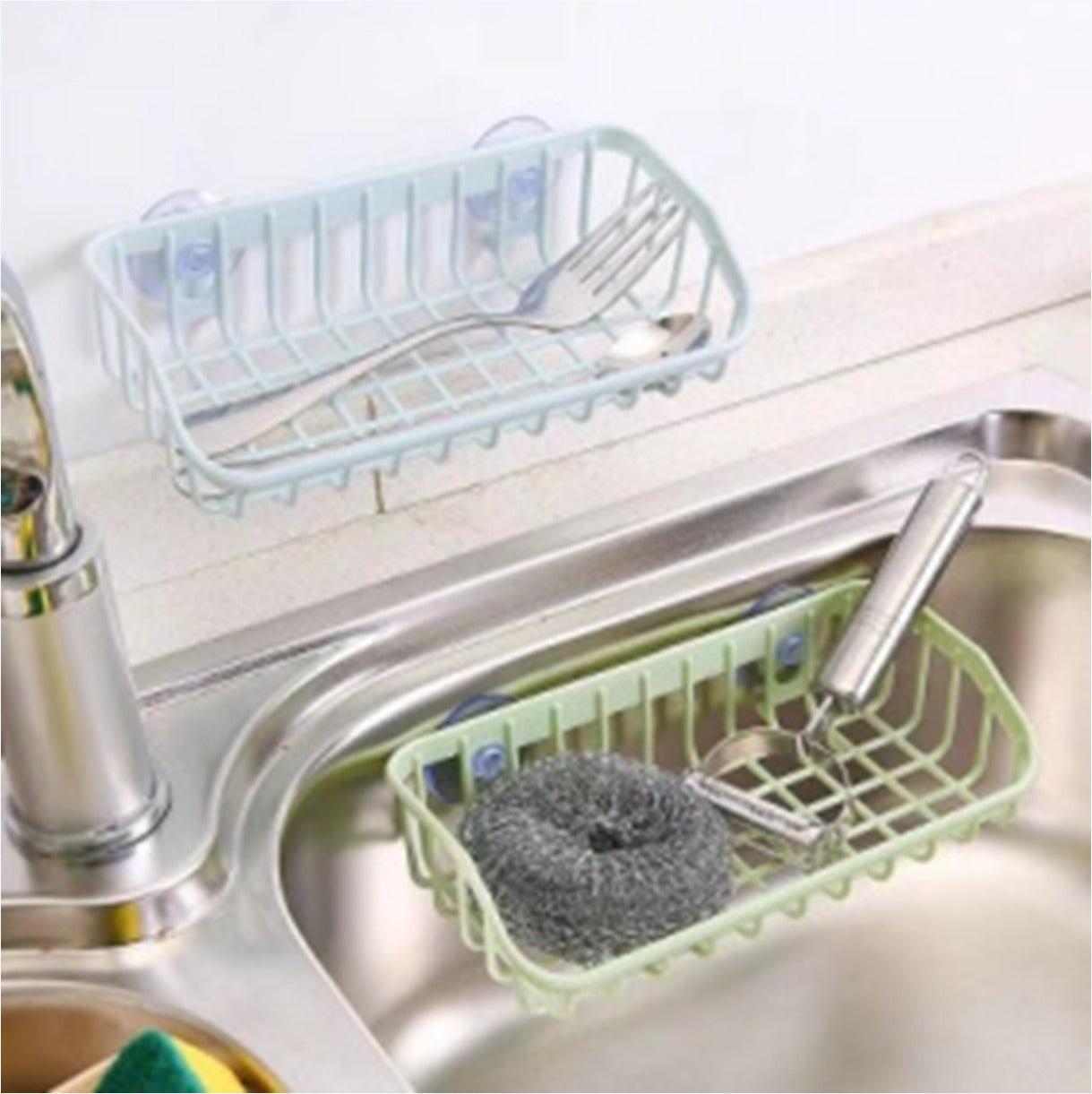 Escurridor esponjas para pileta de cocina
