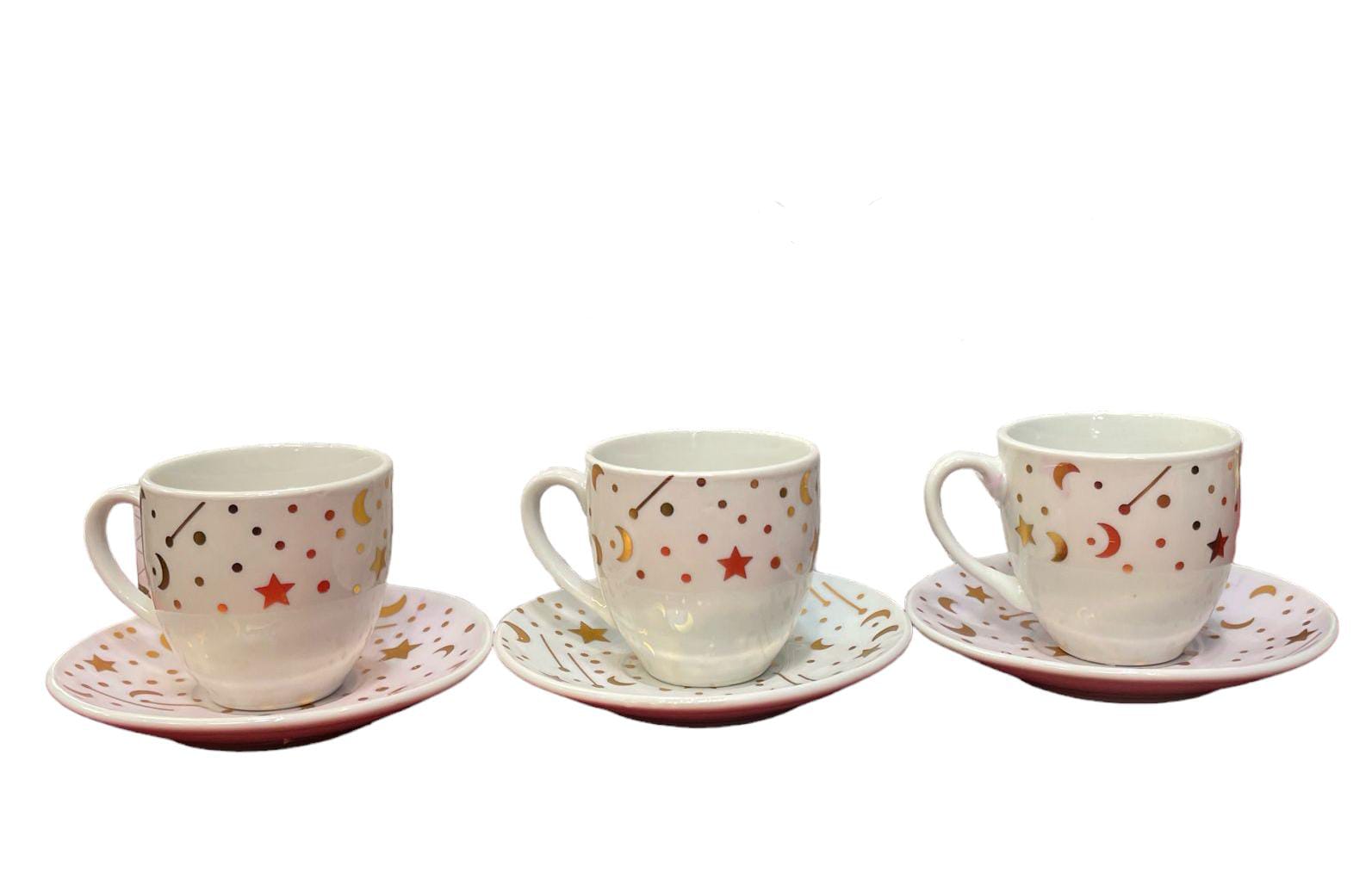 Set x6 tazas de cafe star