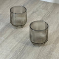 Vaso corto diamond line grey